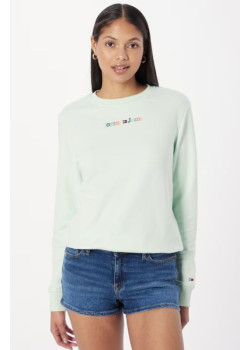 Zelená mikina bez kapucne Tommy Jeans