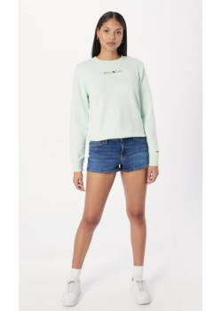 Zelená mikina bez kapucne Tommy Jeans