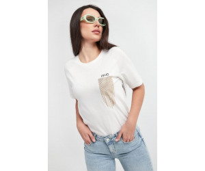 Dámske biele bavlnené tričko s krátkym rukávom Liu-Jo