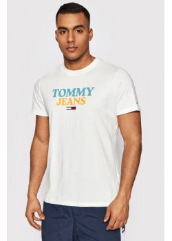 Pánske tričko v bielej farbe Tommy Jeans