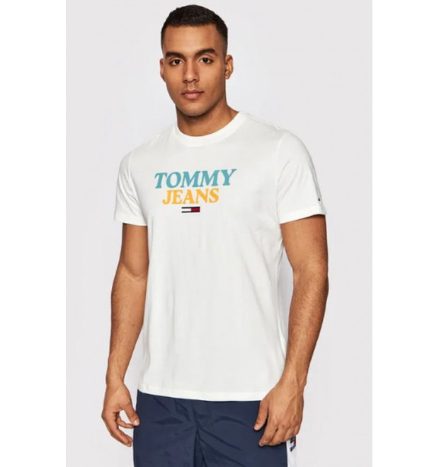 Pánske tričko v bielej farbe Tommy Jeans