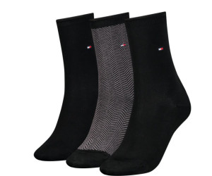 Sada ponožiek Tommy Hilfiger 3 páry v čiernej farbe
