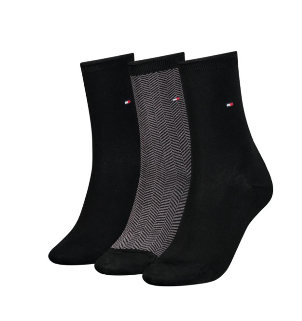 Sada ponožiek Tommy Hilfiger 3 páry v čiernej farbe Sada ponožiek Tommy Hilfiger 3 páry v čiernej farbe