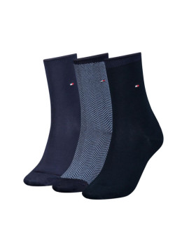 Sada ponožiek Tommy Hilfiger 3 páry v modrej farbe