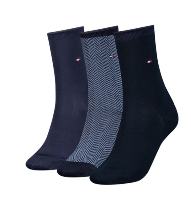 Sada ponožiek Tommy Hilfiger 3 páry v modrej farbe Sada ponožiek Tommy Hilfiger 3 páry v modrej farbe