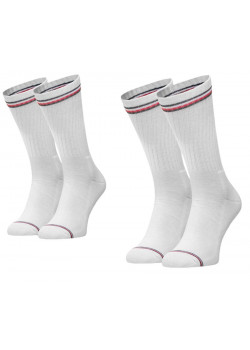 Biele ponožky pre pánov i dámy Tommy Hilfiger