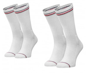 Biele ponožky pre pánov i dámy Tommy Hilfiger