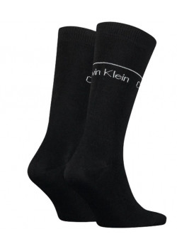Dvojbalenie čiernych ponožiek Calvin Klein v univerzálnej veľkosti