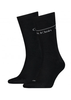 Dvojbalenie čiernych ponožiek Calvin Klein v univerzálnej veľkosti