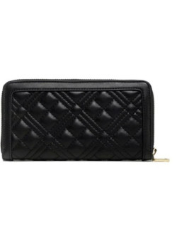 Veľká dámska prešívaná čierna peňaženka MOSCHINO