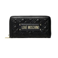 Veľká dámska prešívaná čierna peňaženka MOSCHINO Veľká dámska prešívaná čierna peňaženka MOSCHINO