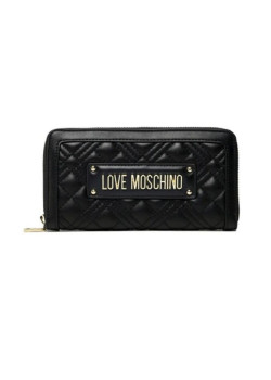 Veľká dámska prešívaná čierna peňaženka MOSCHINO