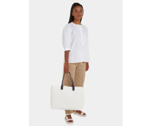 Veľká biela shopper kabelka Tommy Hilfiger