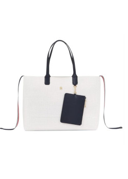 Veľká biela shopper kabelka Tommy Hilfiger