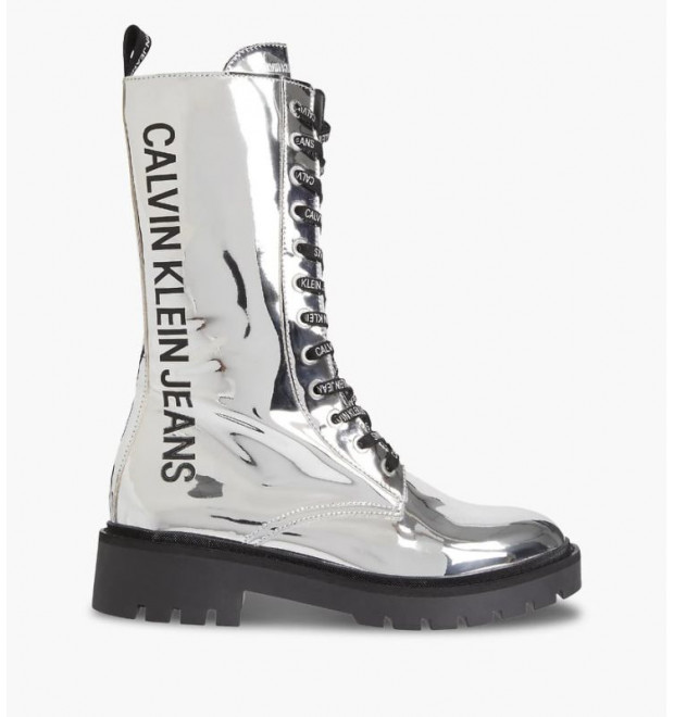 Dámske metalické vysoké topánky Calvin Klein
