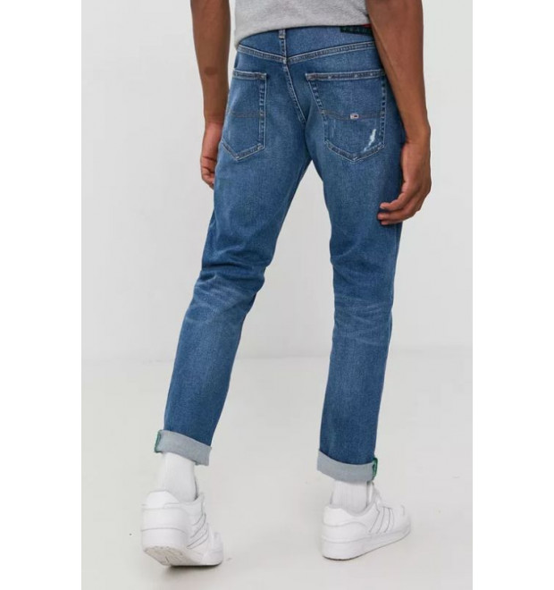 Pánske rifle Tommy Hilfiger vypratý efekt modré Pánske rifle Tommy Hilfiger vypratý efekt modré