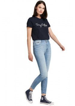 Tommy Hilfiger dámske rifle s vysokým pásom modré 32
