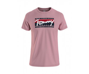 Ružové bavlnené tričko Tommy Jeans