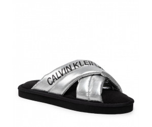 Papuče Calvin Klein strieborné