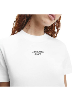 Teplákové dlhé biele šaty Calvin Klein