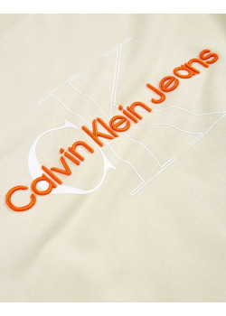 Calvin Klein béžová pánska mikina s potlačou