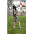 Dámske modré šaty Vamp s 3/4 rukávmi Dámske modré šaty Vamp s 3/4 rukávmi