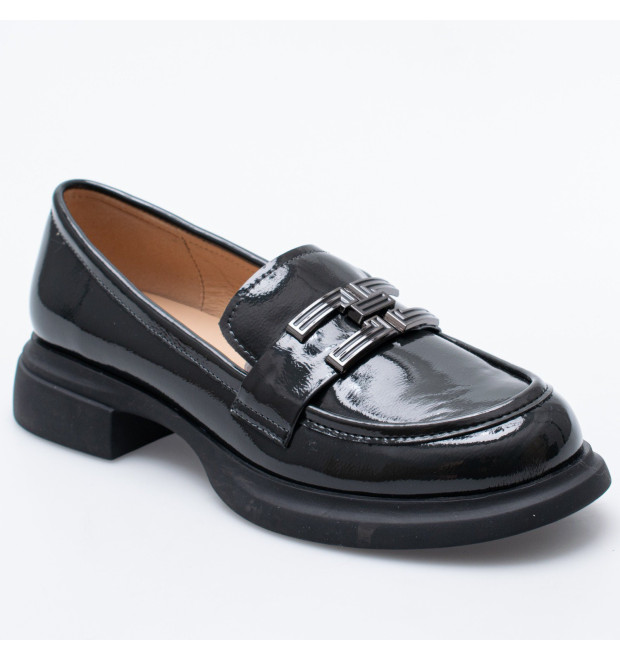ČIERNE LESKLÉ KOŽENÉ ELEGANTNÉ MOKASÍNY ČIERNE LESKLÉ KOŽENÉ ELEGANTNÉ MOKASÍNY