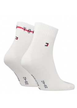 Biele stredne vysoké ponožky značky Tommy Hilfiger