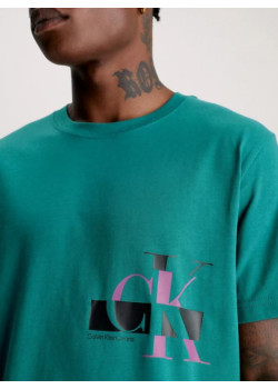 Zelené pánske tričko s krátkym rukávom Calvin Klein Jeans