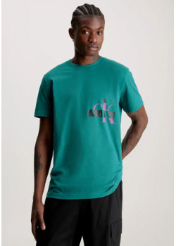 Zelené pánske tričko s krátkym rukávom Calvin Klein Jeans