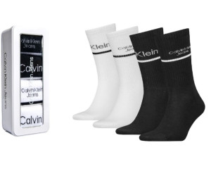 4 páry vysokých ponožiek Calvin Klein v darčekovom balení